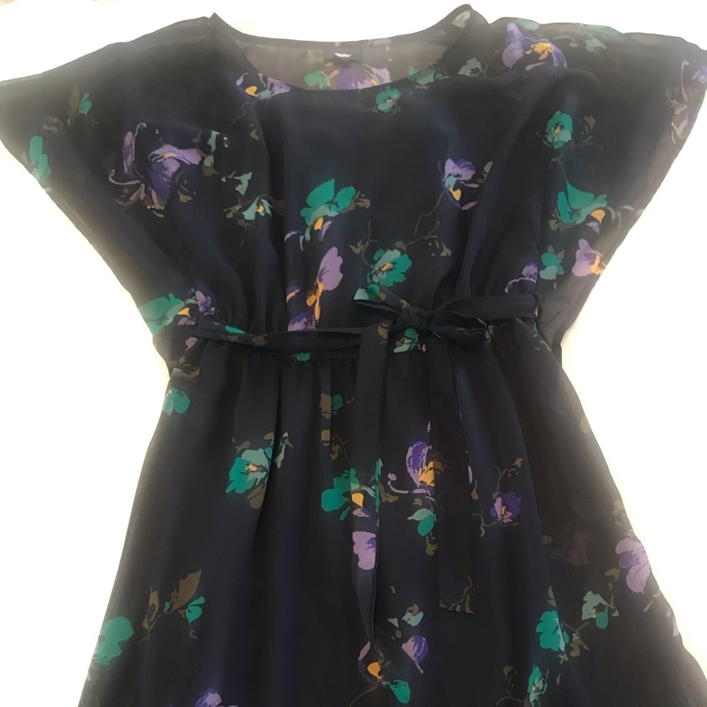 Navy Floral Dress